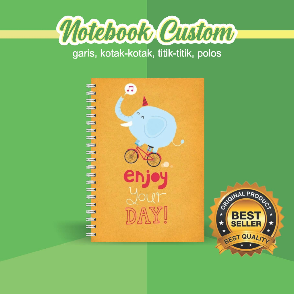 

NOTEBOOK A5 CUSTOM CATATAN/JURNAL BOOKPAPER GRID/KOTAK2#DOTTED/TITIK2#BLANK/POLOS