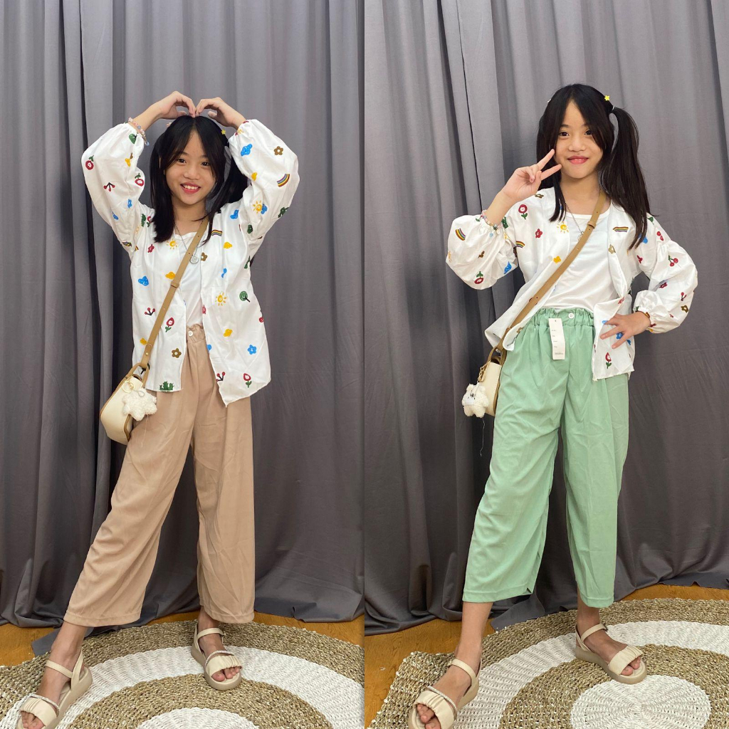 HS- Baju Setelan Outer Kiyowo Anak Perempuan Outer + Celana