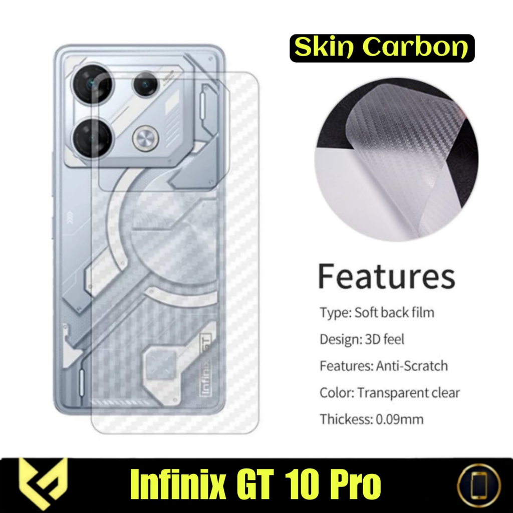 GARSKIN For INFINIX GT 10 PRO Skin Carbon Anti Gores Pelindung Jamur Body Belakang Handphone - FORMASI ACC