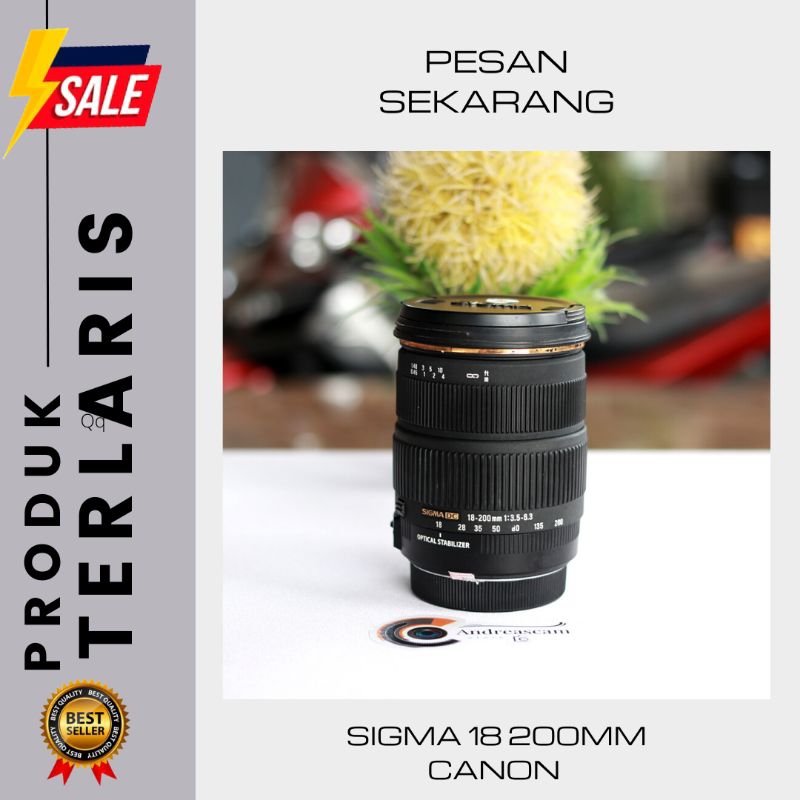 LENSA  SIGMA 18 -200MM DC SAPU JAGAT FOR CANON SIAP PAKAI