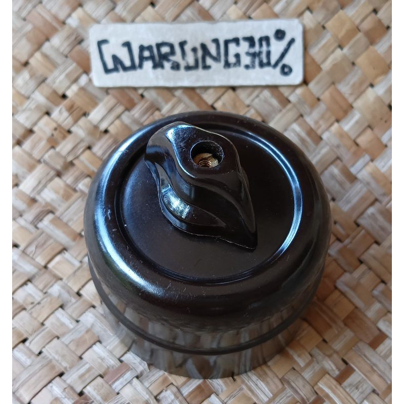 saklar listrik lampu putar dinding retro - saklar listrik lawas - saklar listrik antik - saklar list