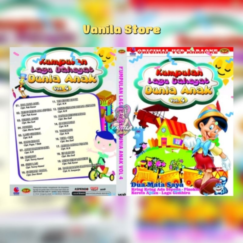 Kaset Video Musik Lagu Anak Anak Dahsyat Dunia Anak Dua Mata Saya