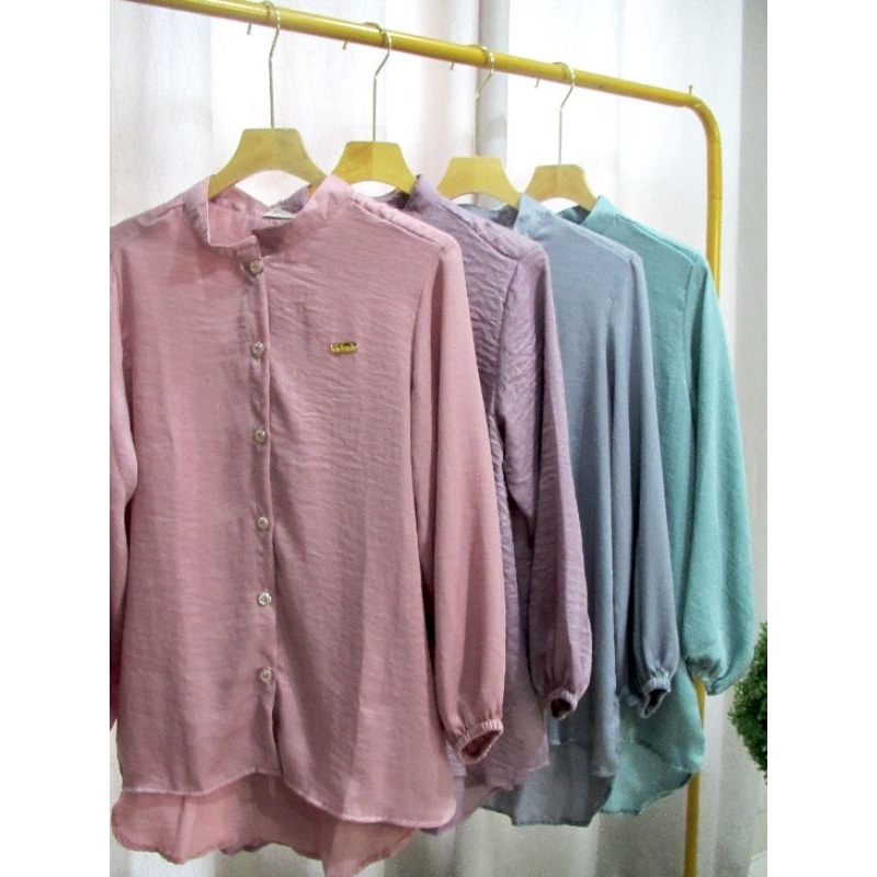 kemeja modis santorini  kemeja dewasa kemeja pinguin kemeja kekinian atasna wanita dewasa fashion te