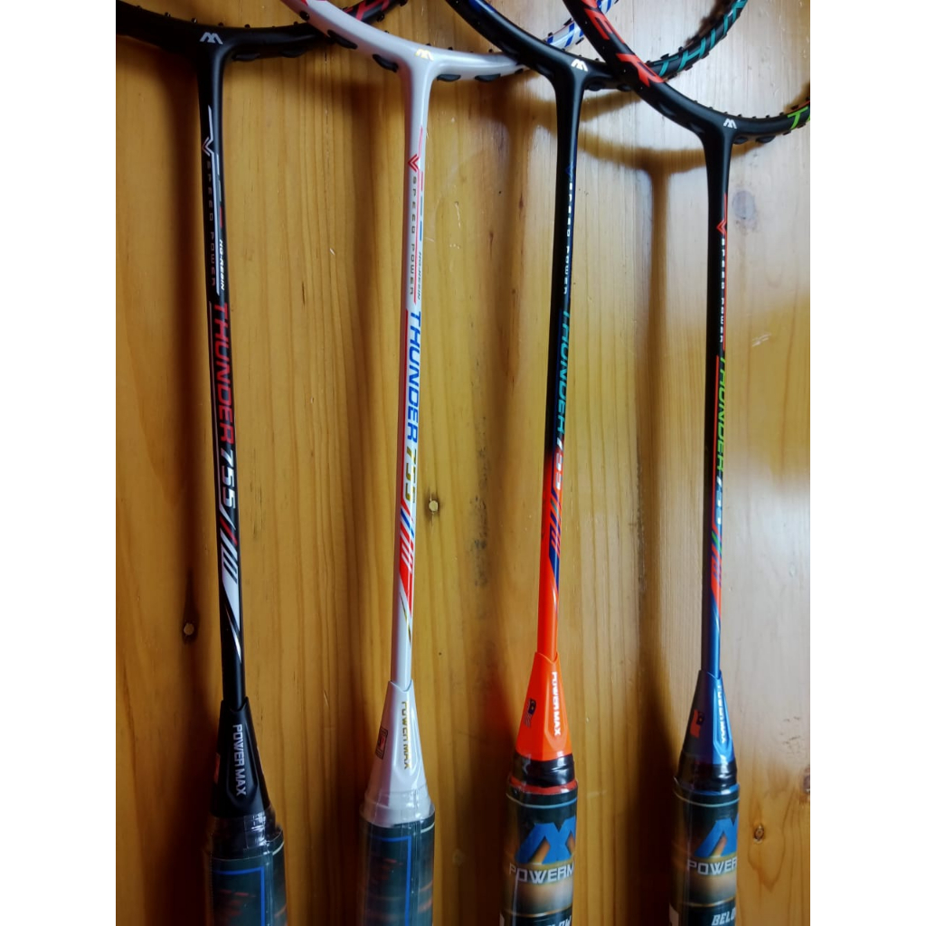 RAKET POWERMAX ORIGINAL 33LBS + SENAR YONEX BG 66 +GRIP