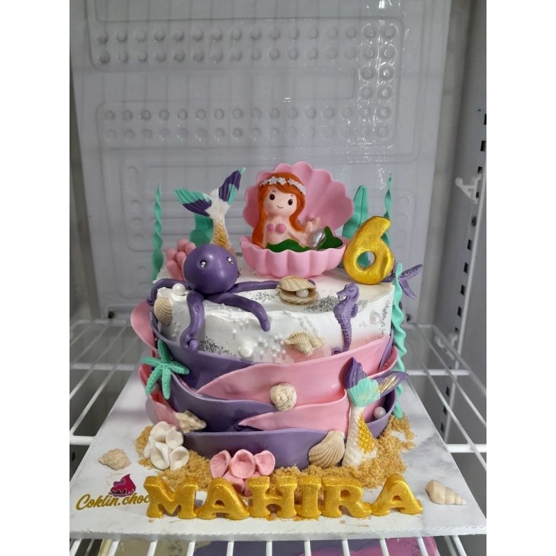 cake mermaid kue ulang tahun putri duyung mermaid custom cake mermaid