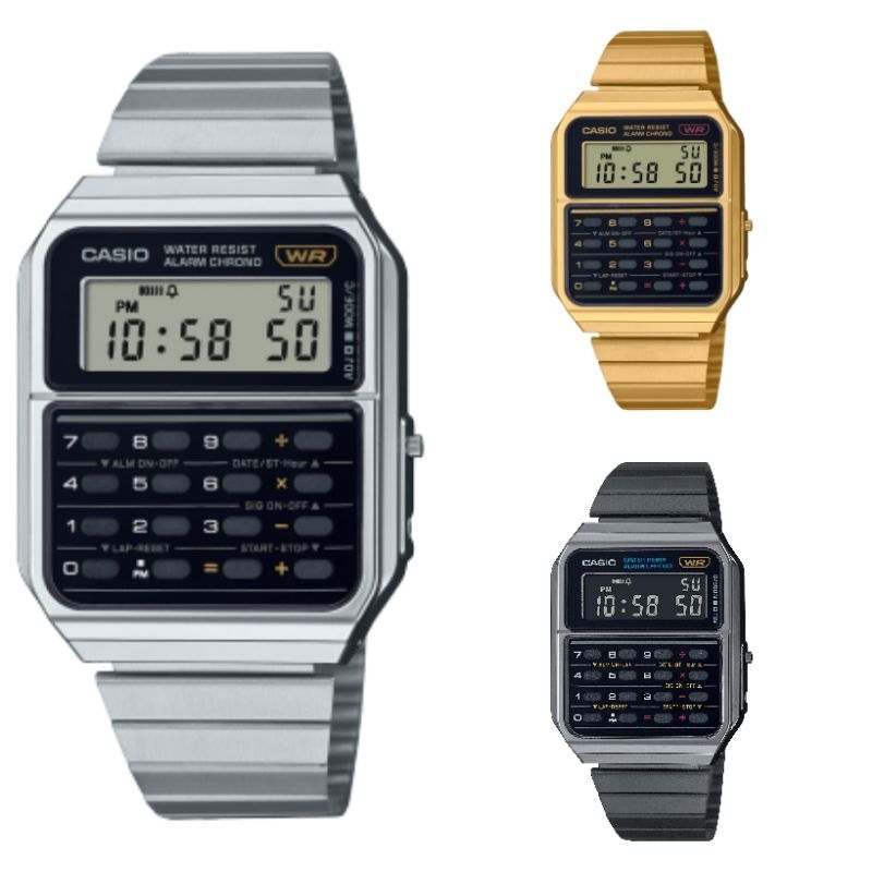 Jam Tangan Casio Unisex CA-500WE WEG WEGG Kalkulator Original