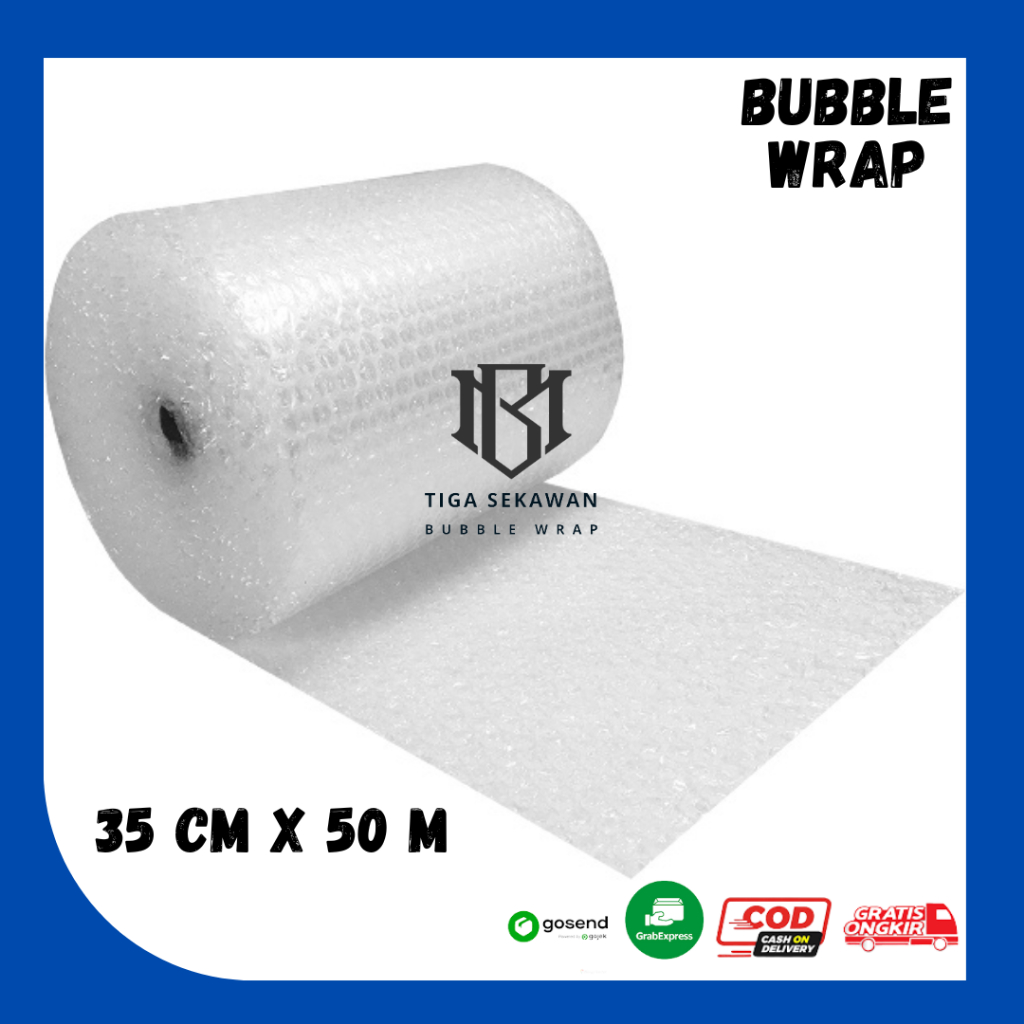 

Bubble Wrap Ukuran 35 cm X 50 meter Bening Dan Hitam