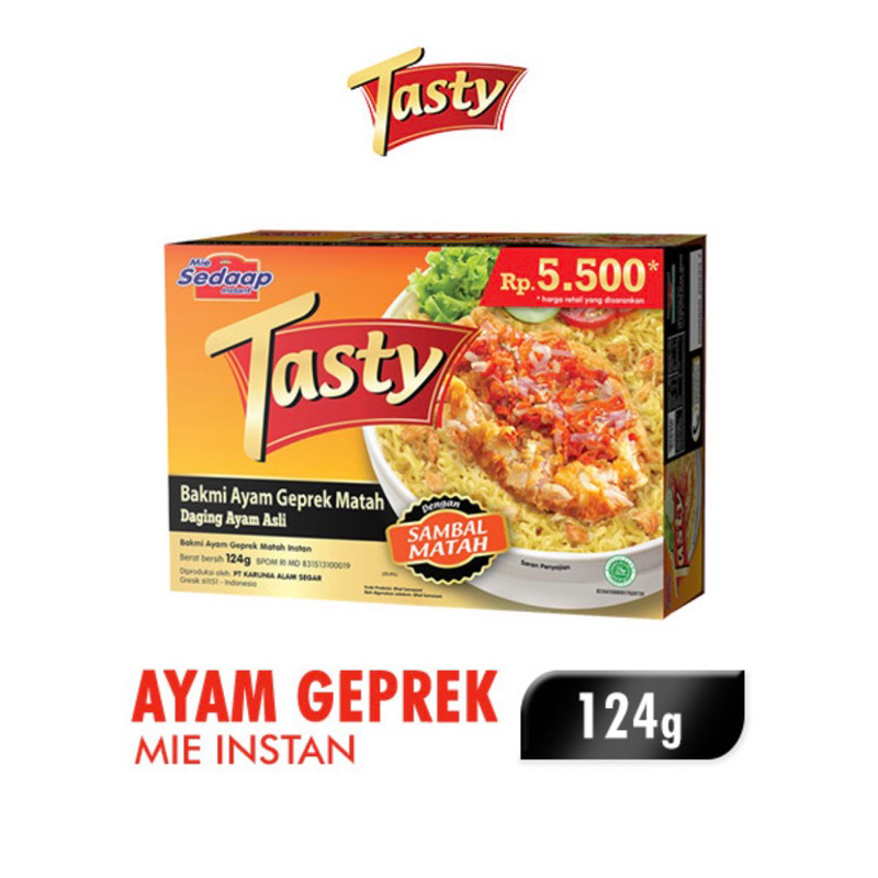 

Sedaap Mie Instan Tasty Ayam Geprek 124gram