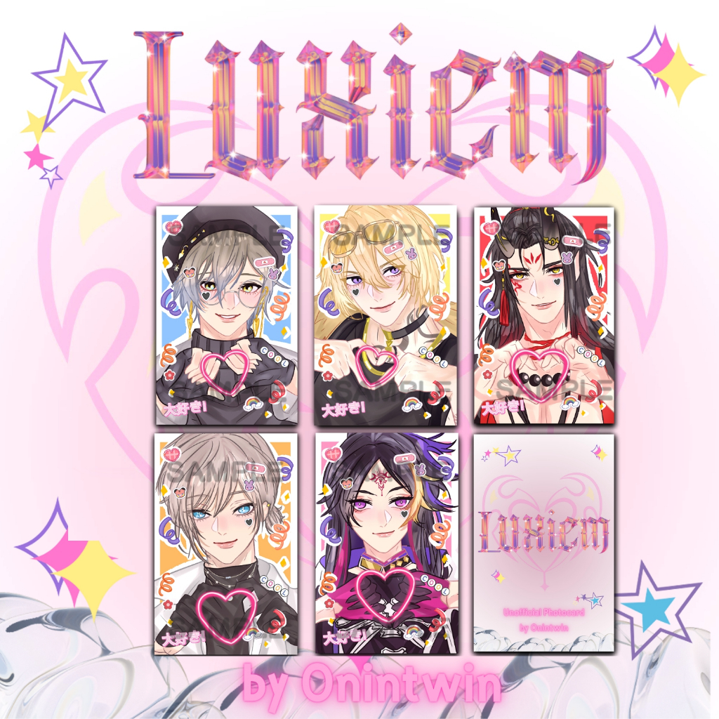 Vtuber Nijisanji Luxiem 2.0 Photocard by Onintwin / Keychain Vtuber Luxiem