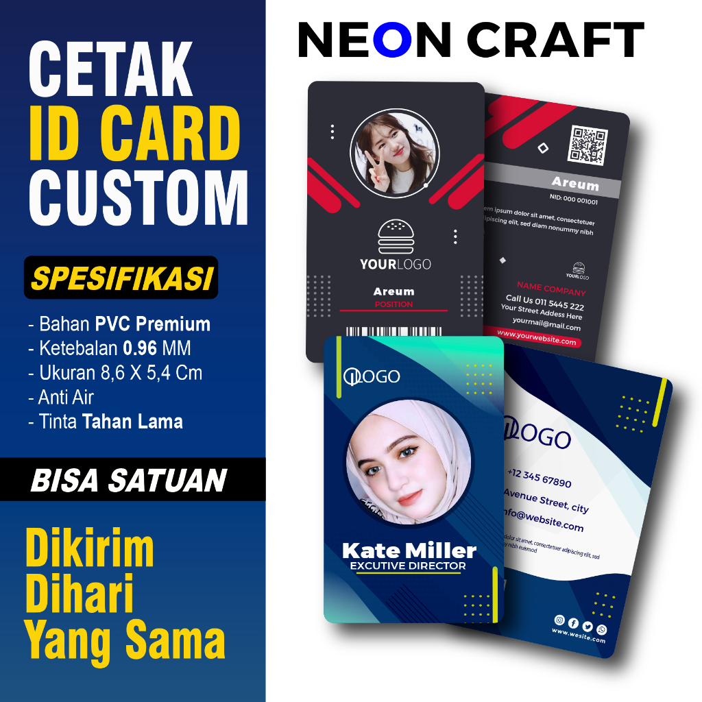 

Cetak Kartu Id Card Custom | KARYAWAN | KTA | MEMBER CARD | MAHA SISWA | PELAJAR | PEGAWAI | KARTU TAMU