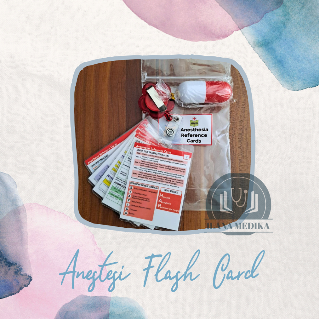 Medical Mini Card Anestesi MMN Card Anestesi Flash Card Anestesi Buku Saku Kedokteran