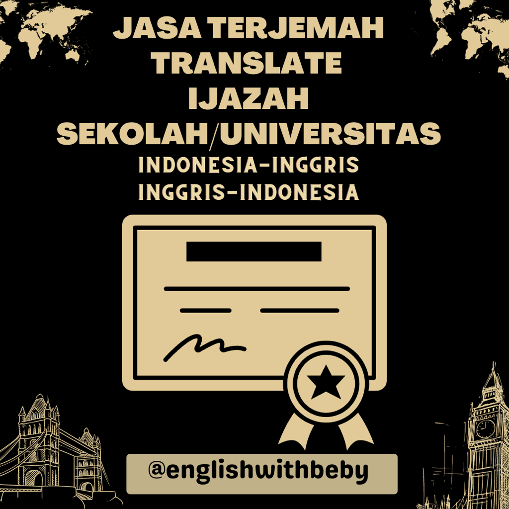 JASA TRANSLATE IJAZAH SEKOLAH/UNIVERSITAS RESMI TERSUMPAH