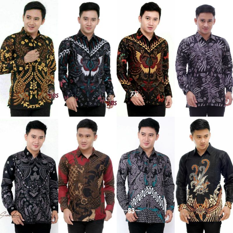 BAHAN KATUN (BUKAN POLYMIKRO) Kemeja Batik Pria Lengan Panjang