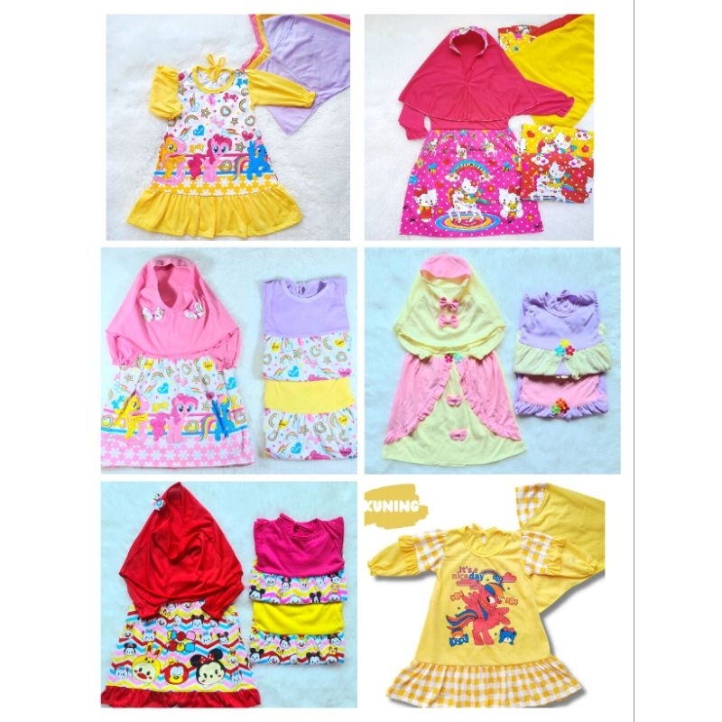 GAMIS JUBAH BAYI 1 SET GAMIS+HIJAB/GAMIS ANAK BAYI 0-15BULAN/PAKAIAN MUSLIM ANAK PEREMPUAN