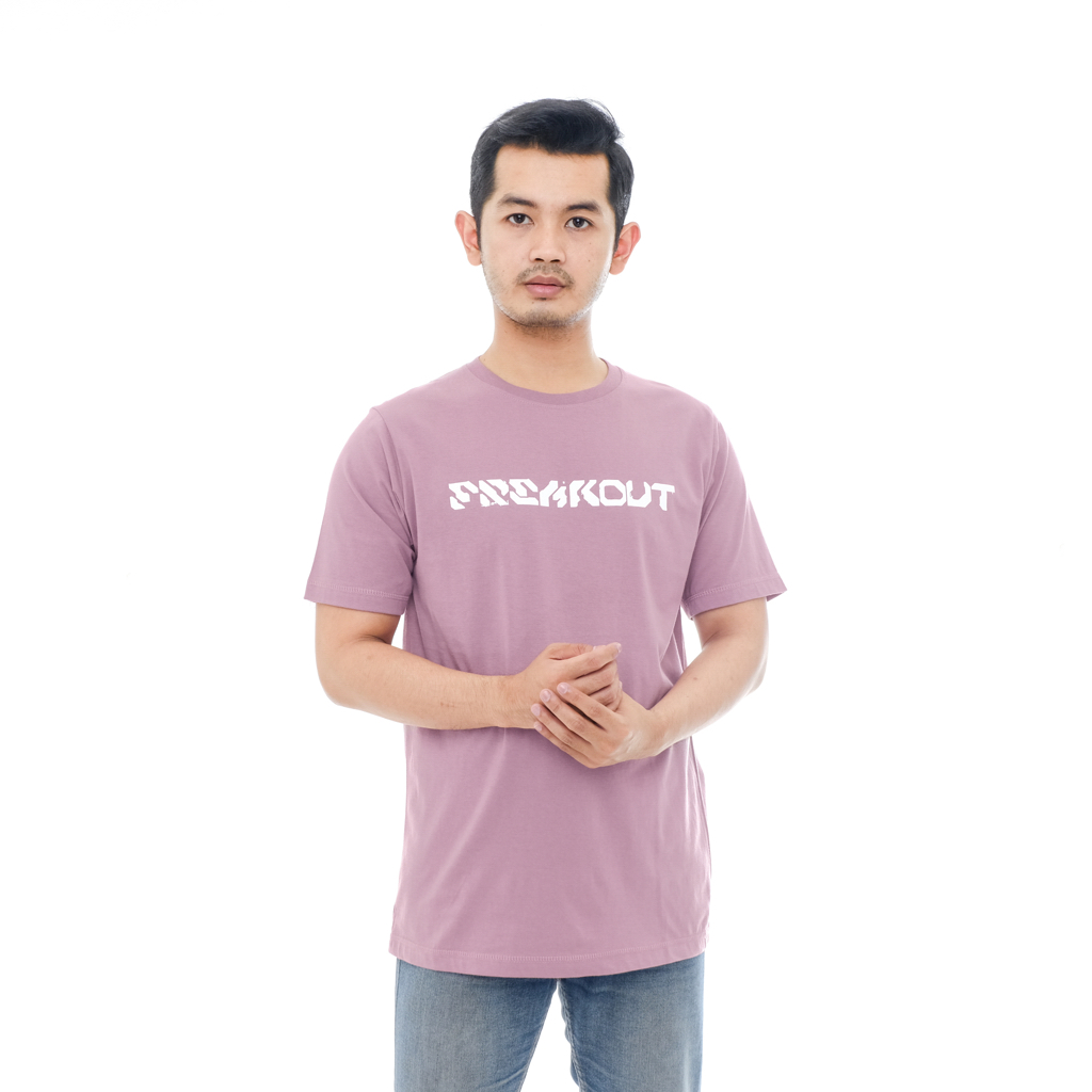 Freakout T-shirt Blanka Blush Red Hitam Dusty Violet Kaos Unisex