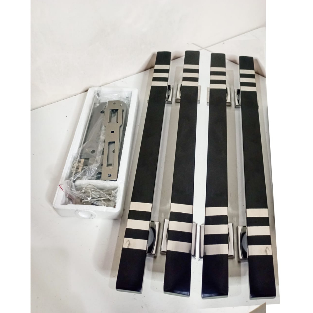 Paket 4 pcs dan body kunci pelor Handle Pintu Rumah Minimalis 45 cm 60 cm 4 batang dan Kunci