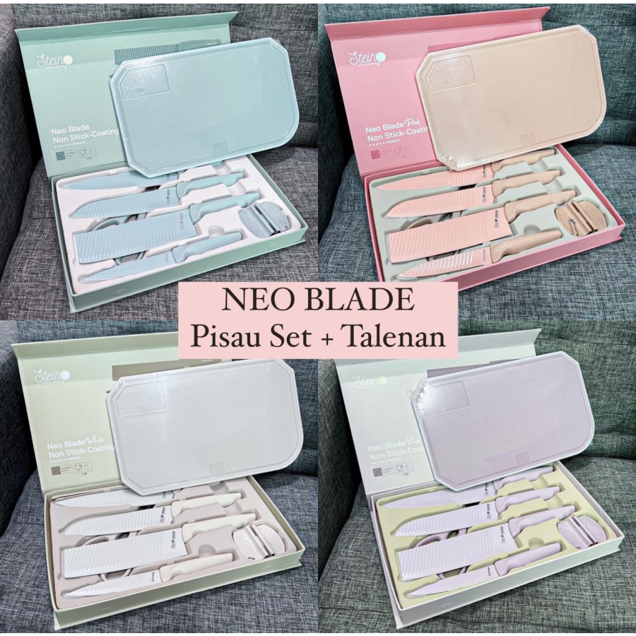 PISAU Stein cookware Stein Cookware Neo Blade Knife set 7 in 1 Pisau Set with talenan