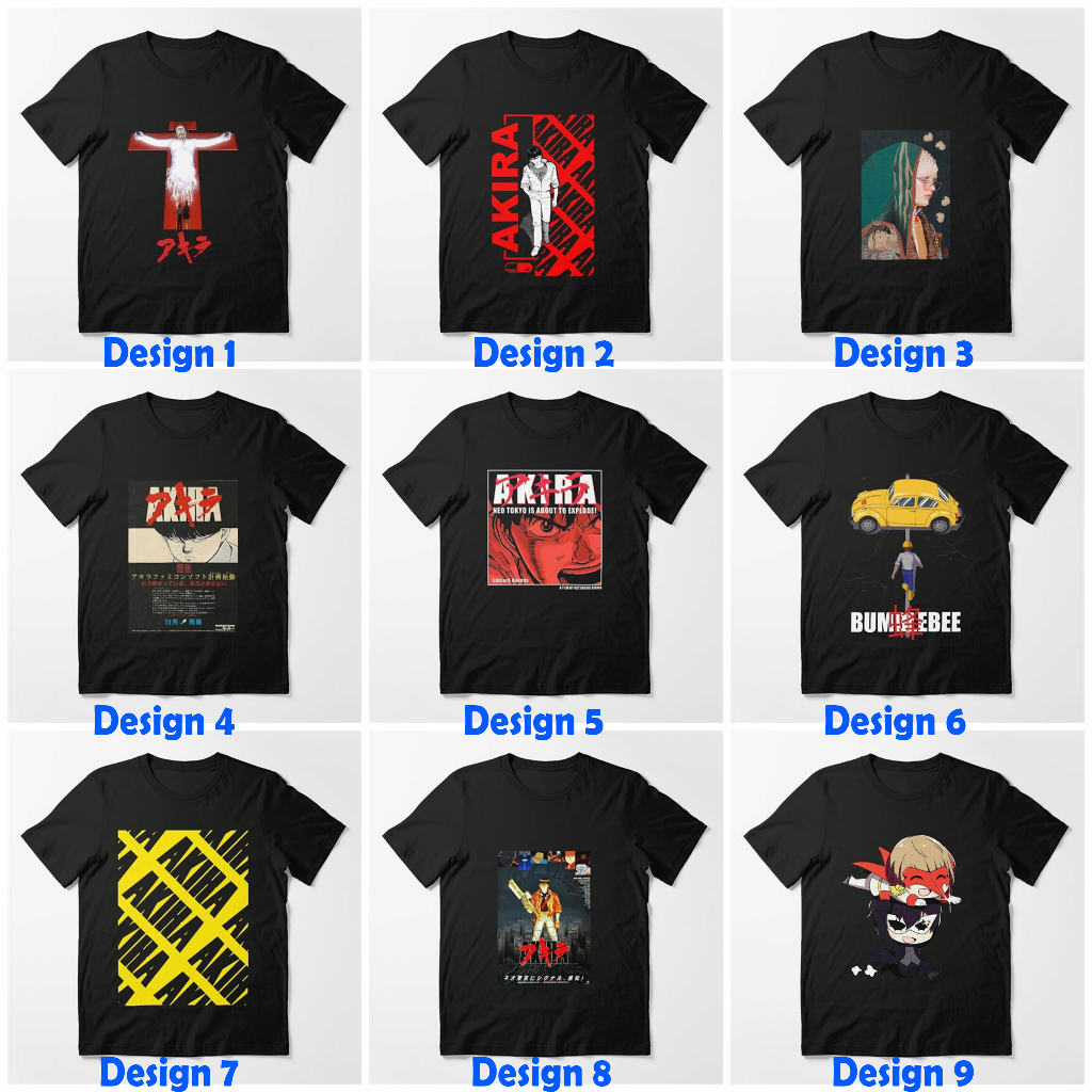 Kaos T-Shirt Evangelion X Akira Alternate Sad Japanese Aesthetic