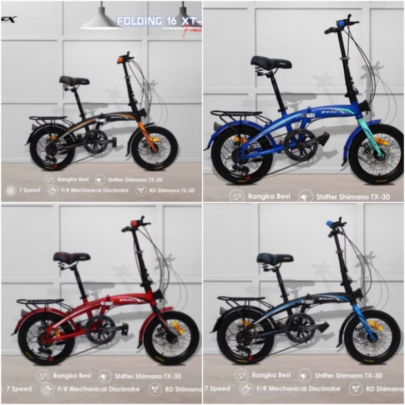 Sepeda Lipat 16 TREX XT 7 DB Boncengan