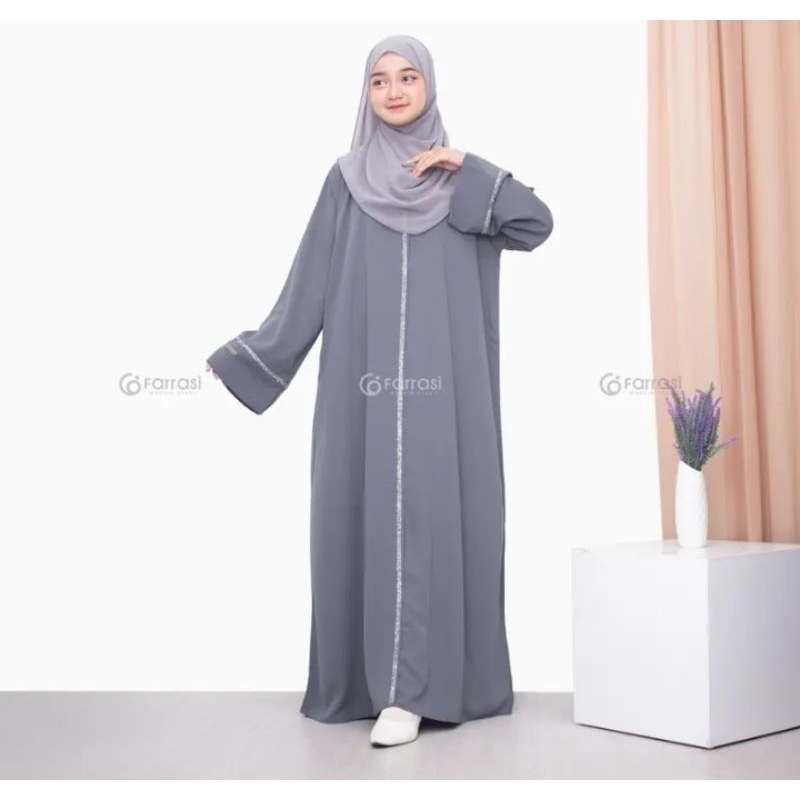 Abaya hitam arabian turki polos elegan bahan crinkle airflow gamis abaya remaja muslim modern kekini