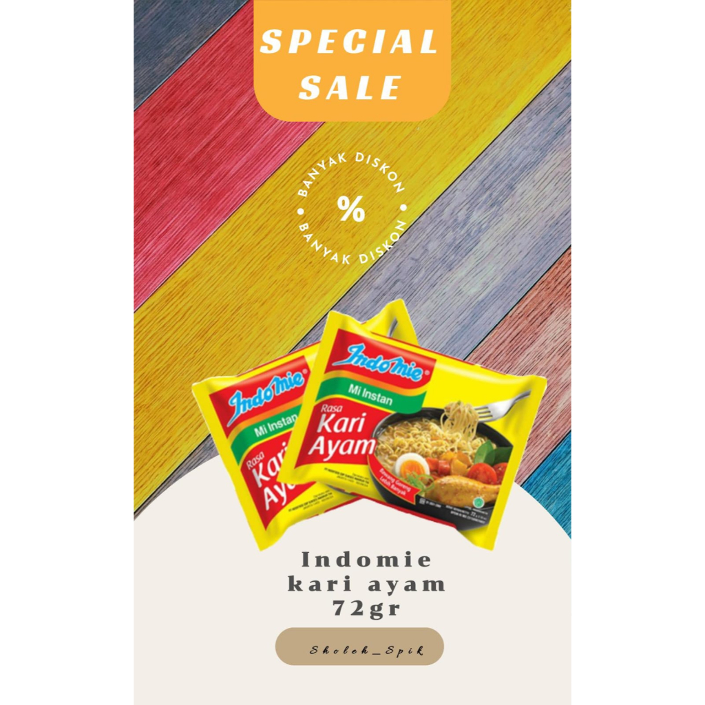 

Indomie kari ayam 72gr