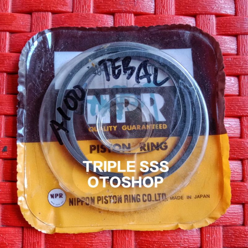 RING SEHER / RING PISTON SEKER NPP MADE IN JAPAN SUZUKI A100 TEBAL OVERSIZE STANDAR / OS STD
