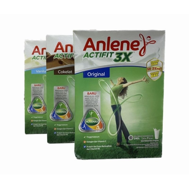 

Anlene Actifit 3X susu bubuk - Nutrisi tulang, sendi, otot