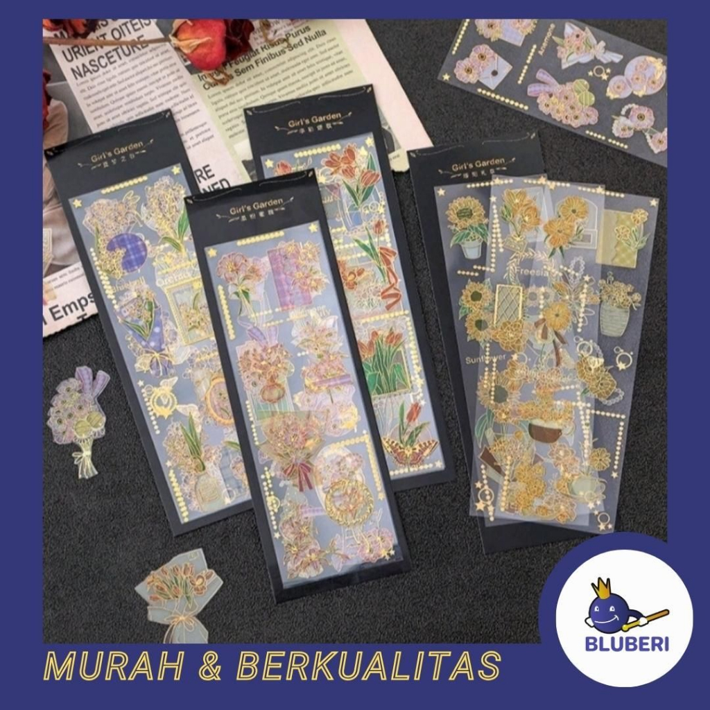 

BLUBERI | STICKER AESTHETIC FLOWER ELEGANT DECO SET 3 PCS ST14