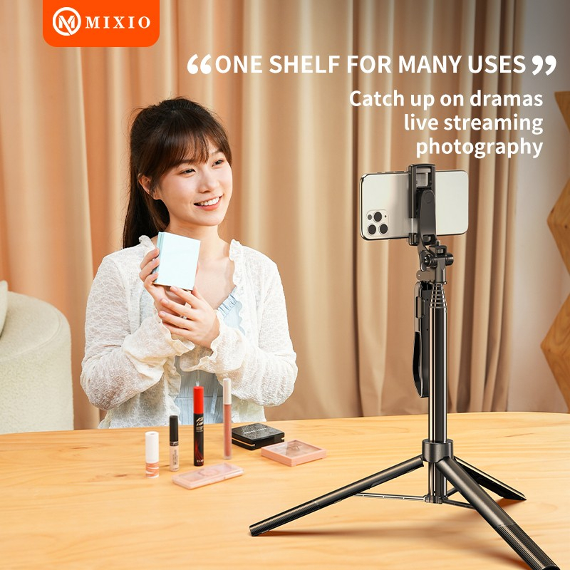 MIXIO A61L 170CM Tongsis Bluetooth Remote Selfie Stick Tripod