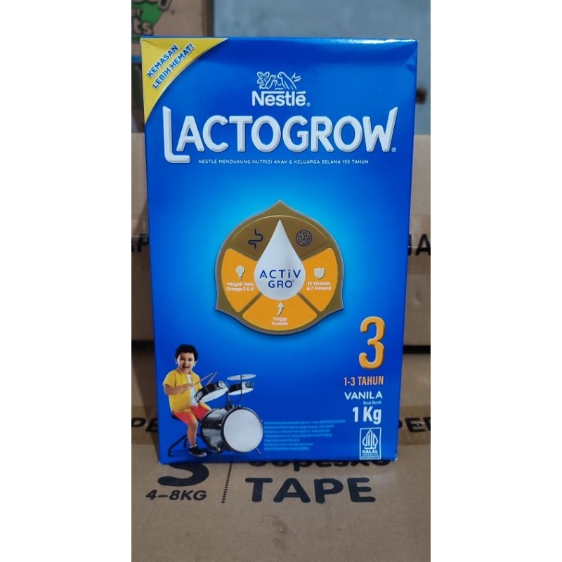 

Lactogrow Activ 3 Madu/Vanila Susu Pertumbuhan Anak 1-3tahun Kemasan 1Kg