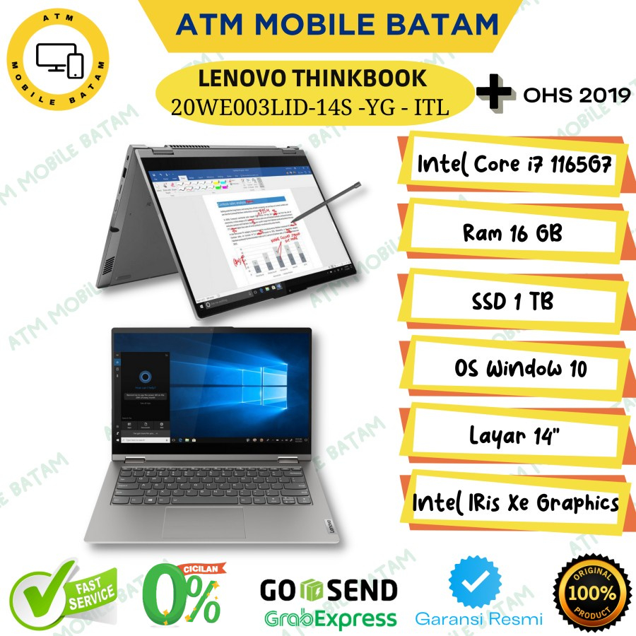 Laptop Lenovo Thinkbook 14S Yoga ITL 2in1 Touch i7 1165G7 16/1TB