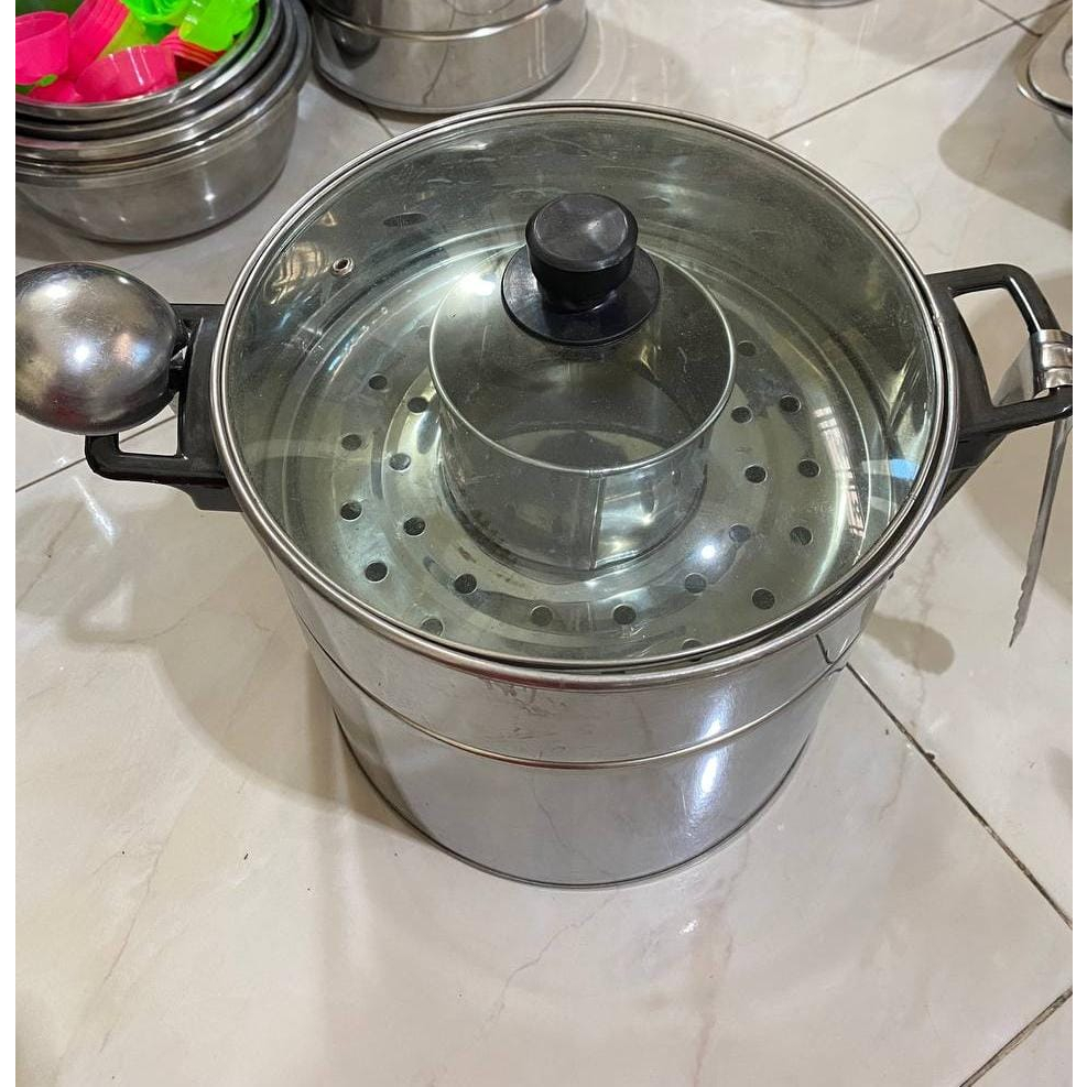 Dandang Bakso Kaca 26cm & 28cm