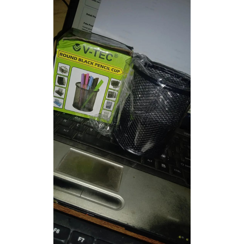 

Tempat pulpen meja besi jaring merk v-tec