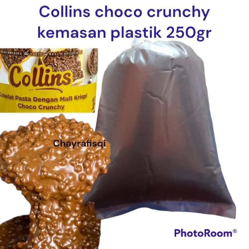 

collins choco crunchy 250gr selai coklat kemasan plastik