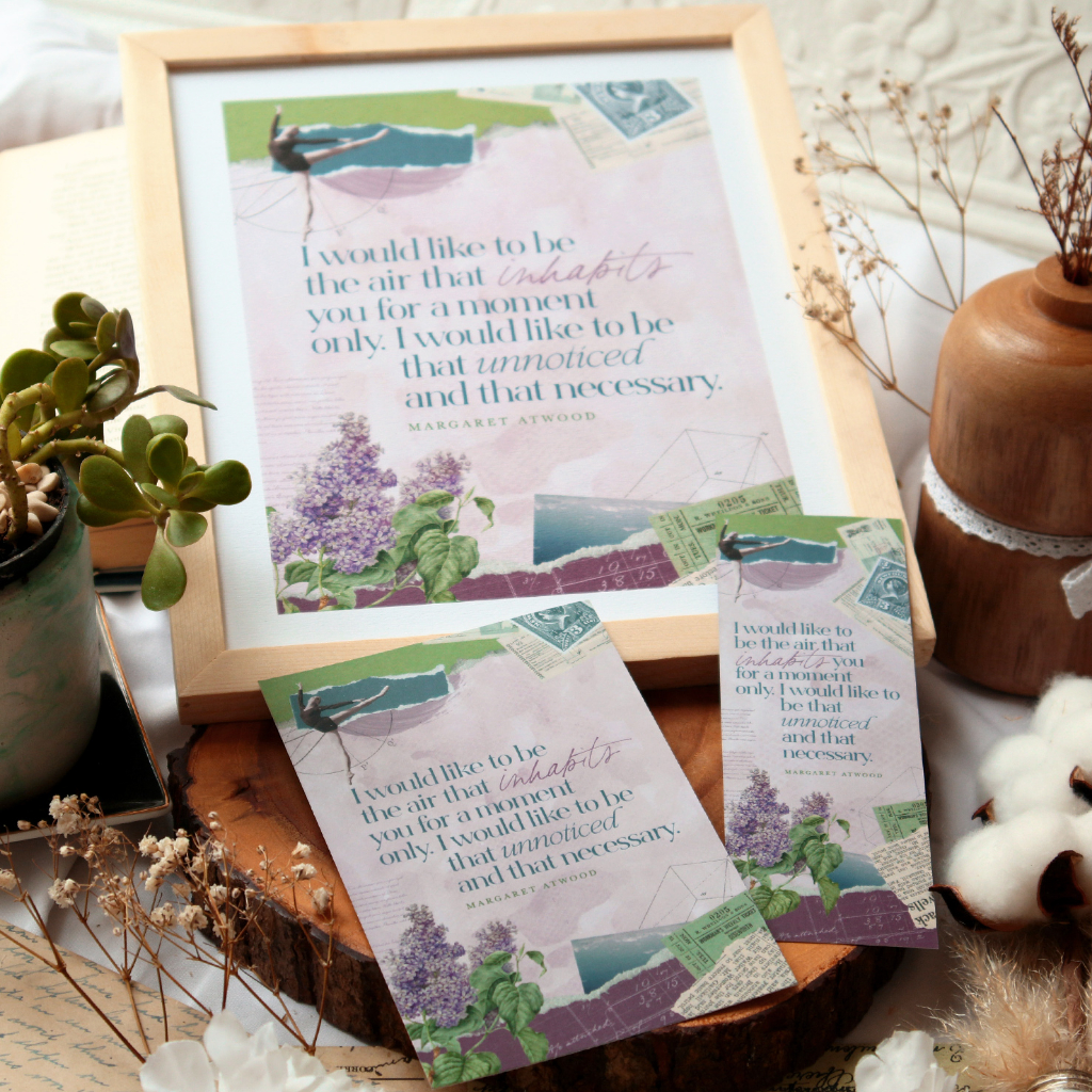 

The air that inhabits - Margaret Atwood - bookmark / postcard / print