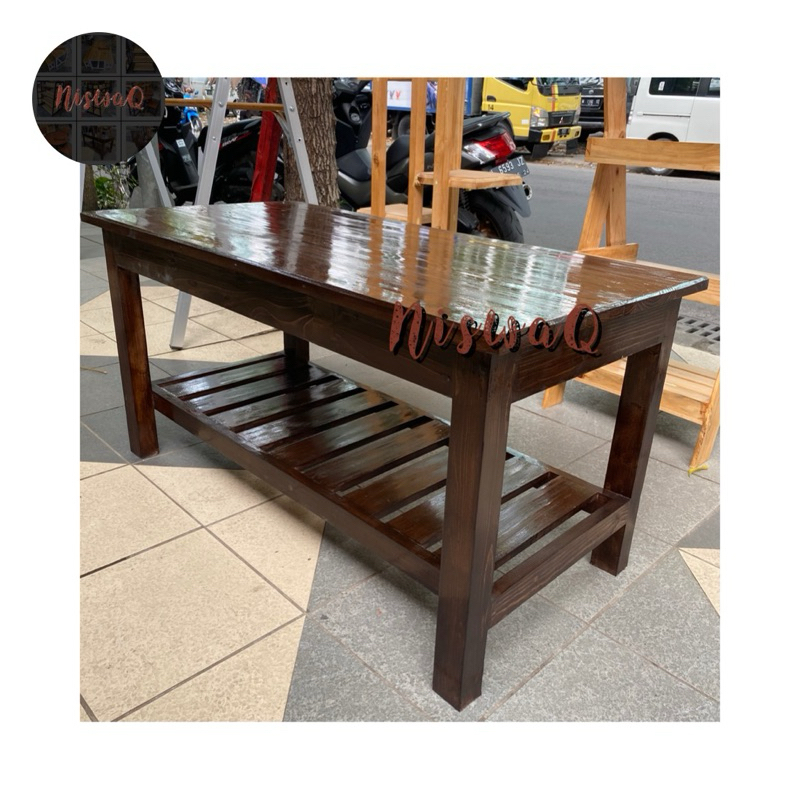 Meja TV Lesehan Kayu Jati Belanda