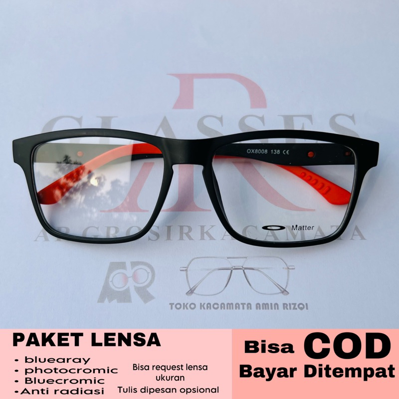 Kacamata Fashion Kotak Lentur AR8008 Laki-Laki