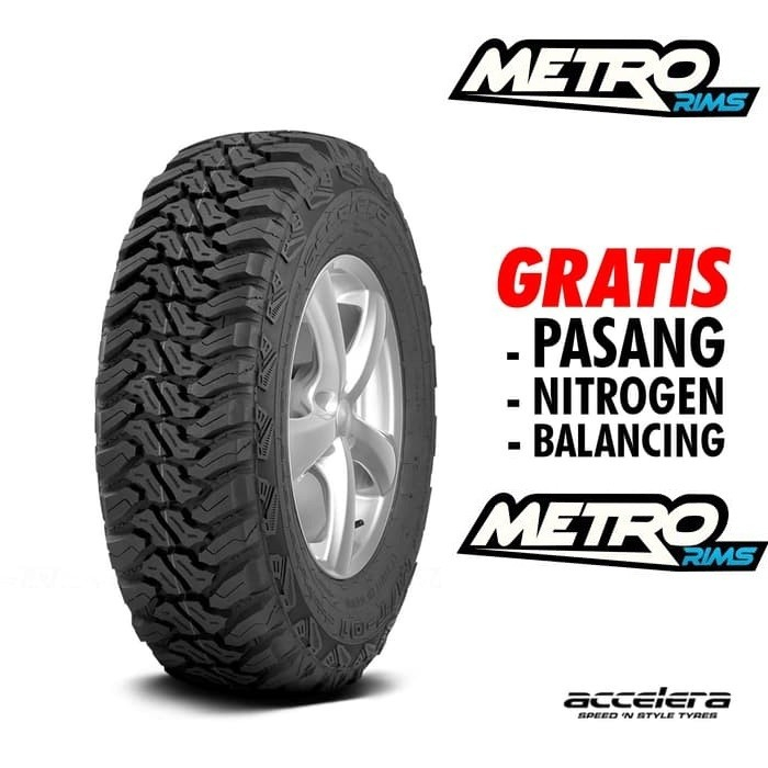 Ban Mobil Offroad Merk ACCELERA M/T-01 195/80 R15 Ban Mobil Tubles ukuran 195 80 Ring 15 toko ban