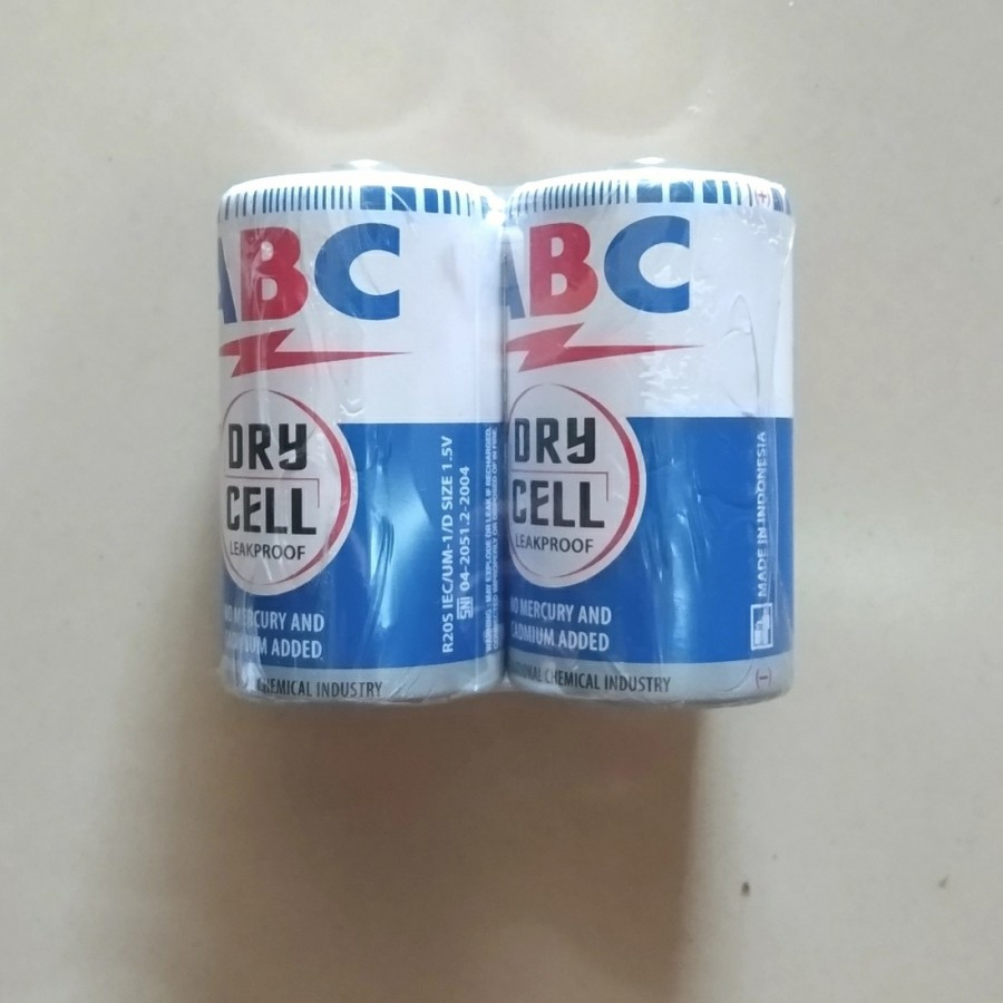 Baterai besar tipe D merk ABC