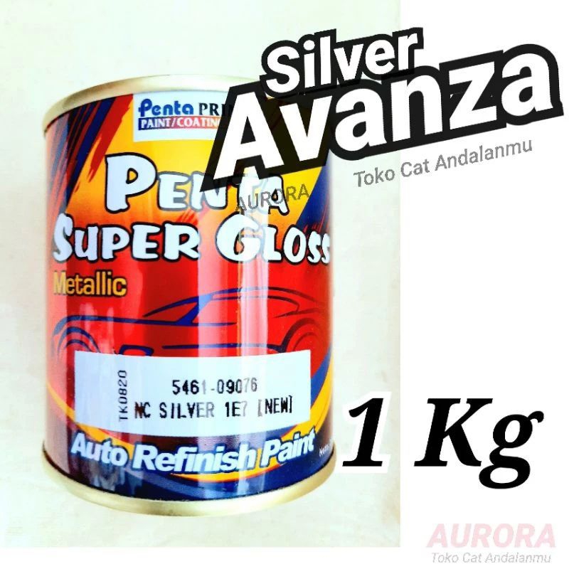 Cat Penta Super Gloss NC Silver 1E7 New Silver Avanza Metalik 1kg | sepeda motor mobil duco duko dik