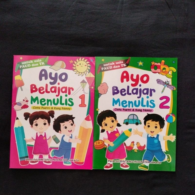 

buku ayo belajar menulis jilid 1 dan 2 untuk PAUD dan TK