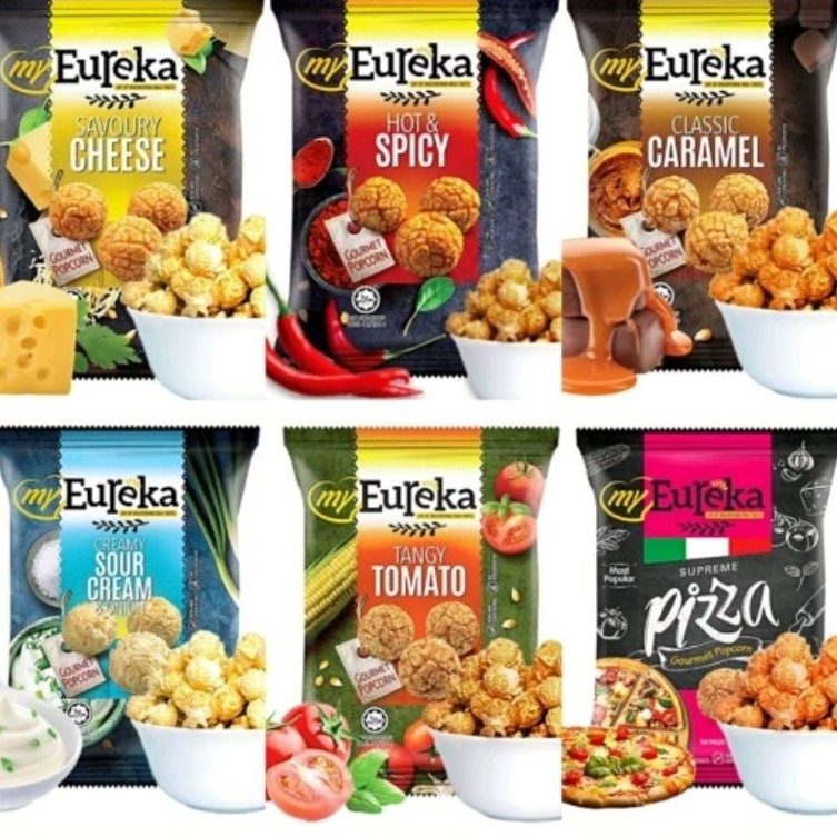 .Snack Import | Popcorn My Eureka 80 gr gourmet popcorn Malaysia Halal chocolate cheese bbq ds bgr )