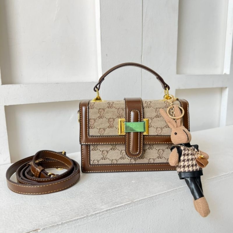 Tas selempang jinjing beibaobao bear coklat bei bao bao