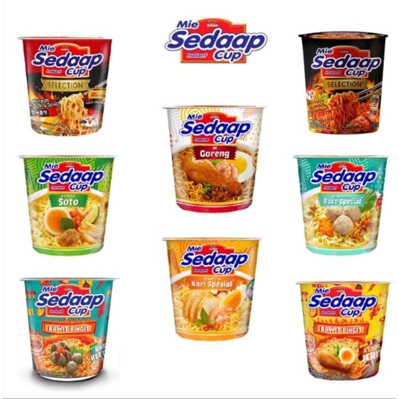 

MIE SEDAAP CUP 80 gr all variant