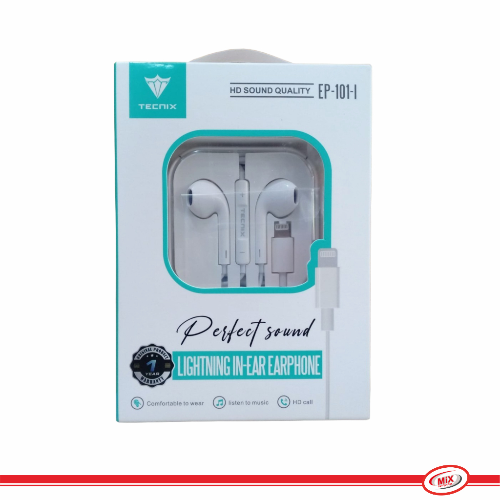 Earphone Lightning TECNIX EP-101 L With Headset Mic