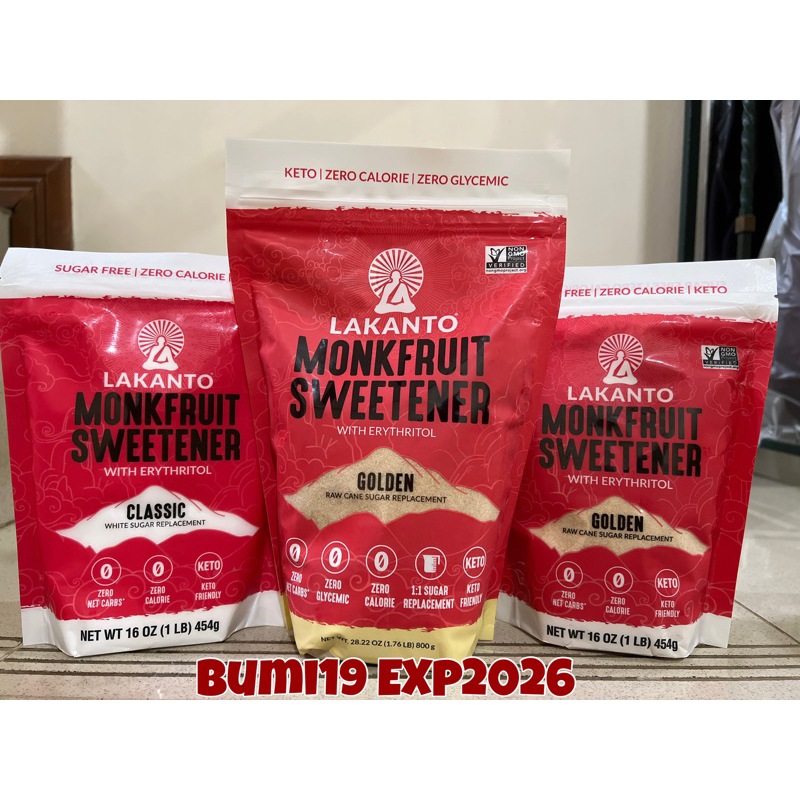

Lakanto Monkfruit Sweetener with Erythritol~Golden / Classic