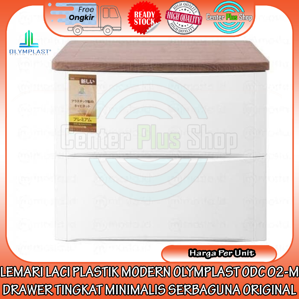 [KARGO] LEMARI LACI PLASTIK MODERN OLYMPLAST ODC 02-M DRAWER CABINET SERBA GUNA 2 SUSUN LACI BESAR  