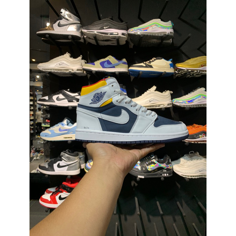 AJ 1 Mid Royal Blue Laser Orange Men's