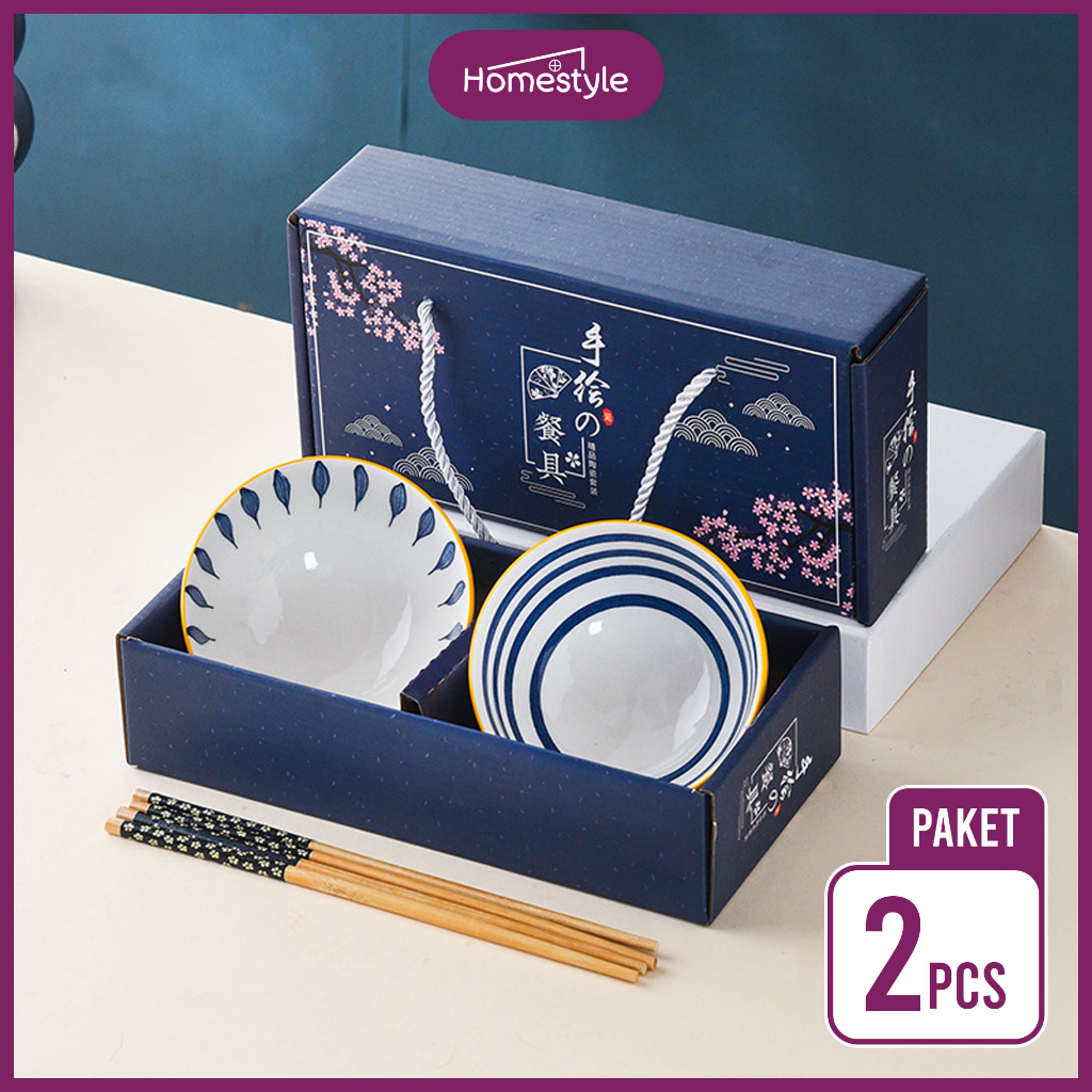 [HOMESTYLE] PAKET HAMPERS MANGKUK 2 PCS MOTIF CANTIK | MANGKOK KERAMIK MINI 11CM X 6CM | FOOD GRADE 