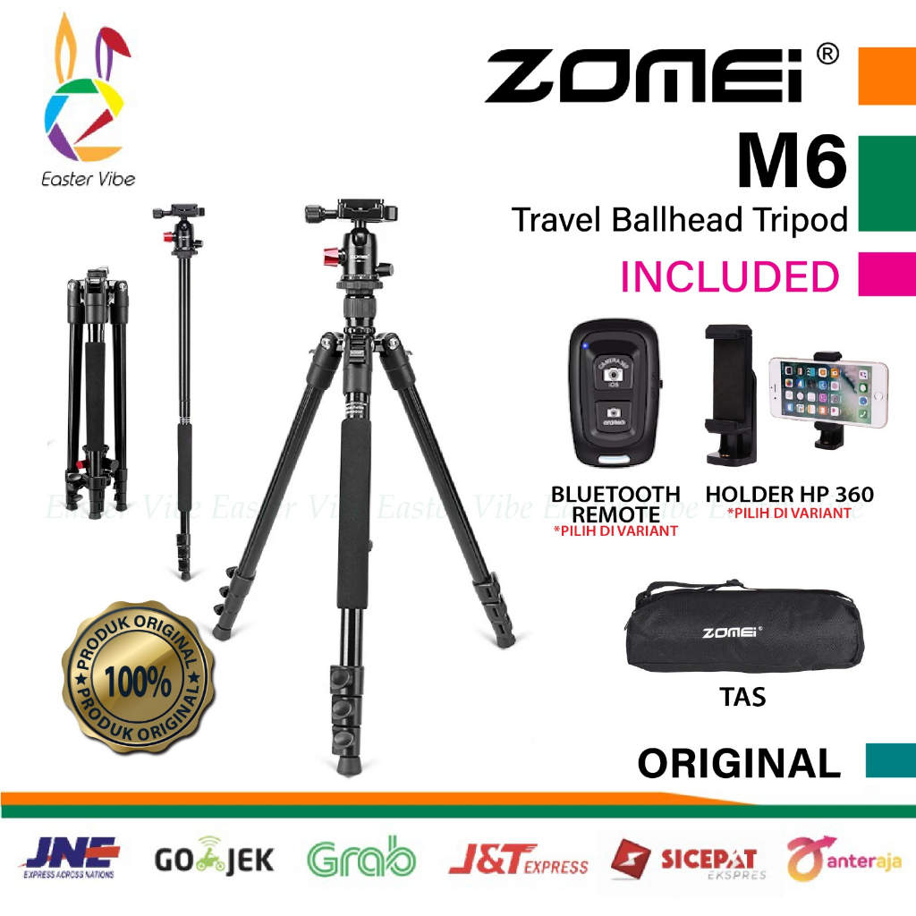 Zomei M6 Travel Tripod DSLR Kamera & Video Shooting Photography